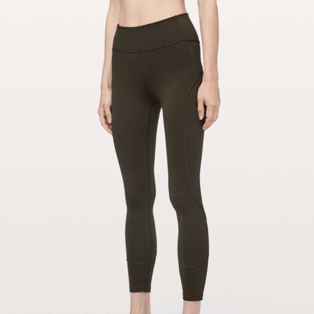 Lululemon Leggings In Movement 7/8 Tight Everlux 25" Dark Olive 4